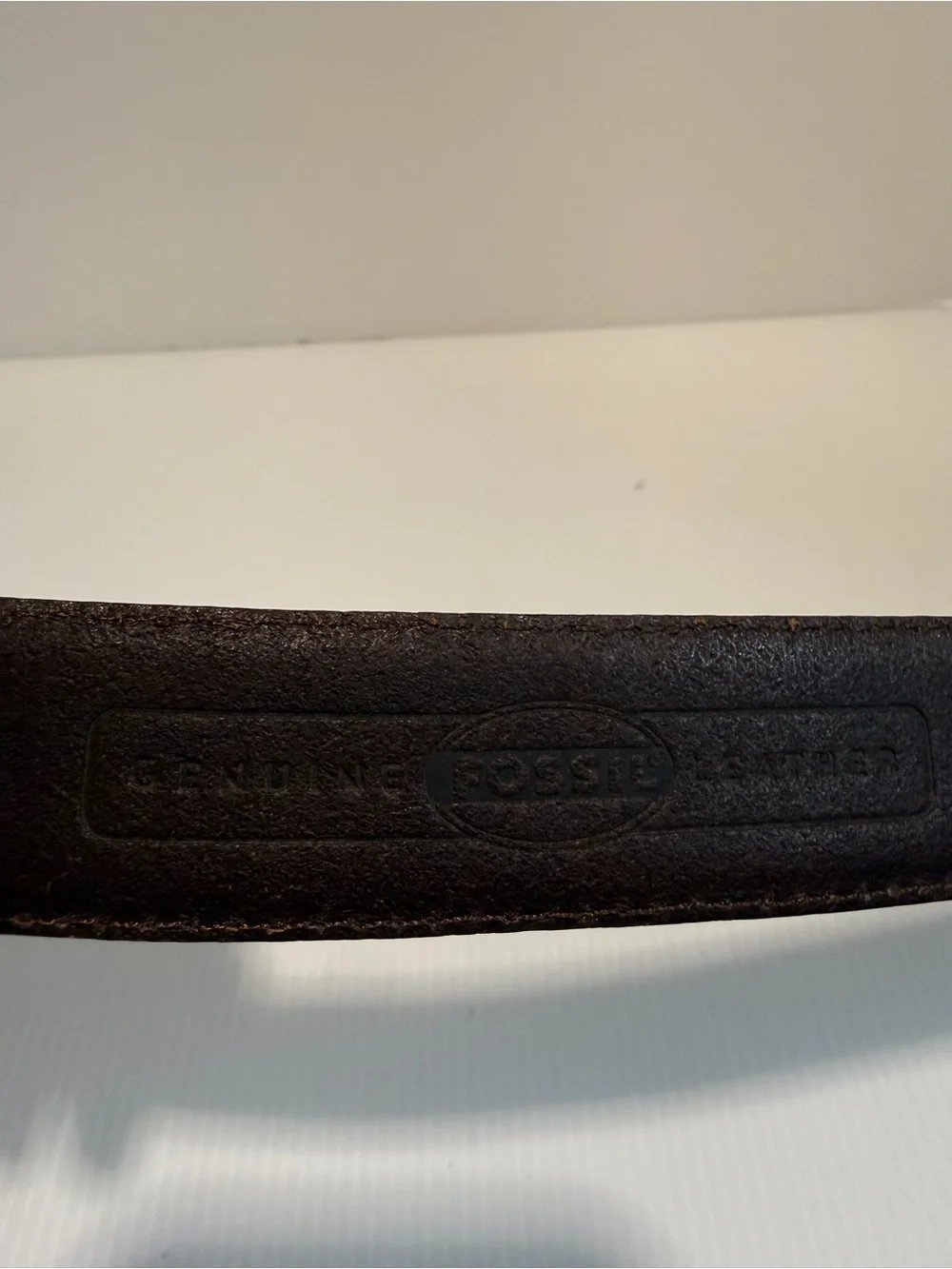 Vintage Fossil Brown Leather Western Belt Silver Buckle Hardware Size S Boho